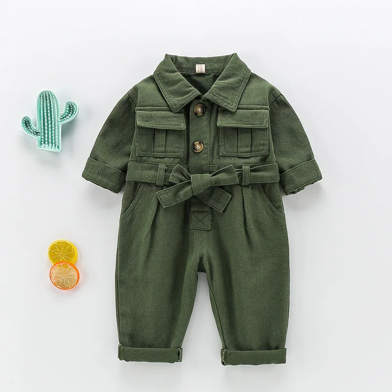 Baby Overall Denim - Bahar Çocuk Denim Tulumları Bebek Uzun