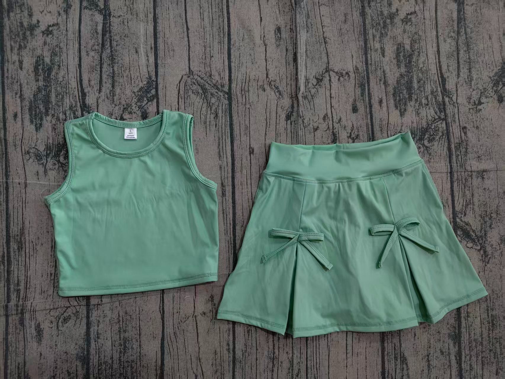 Baby Yoga Clothing - Toptan Bebek Fiyonklu Gömlek Fırfırlı Etek