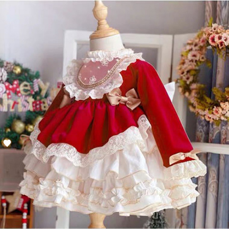 Baby Xmas Clothing - Kız Bebek Parti Elbise Yeni İspanyolca