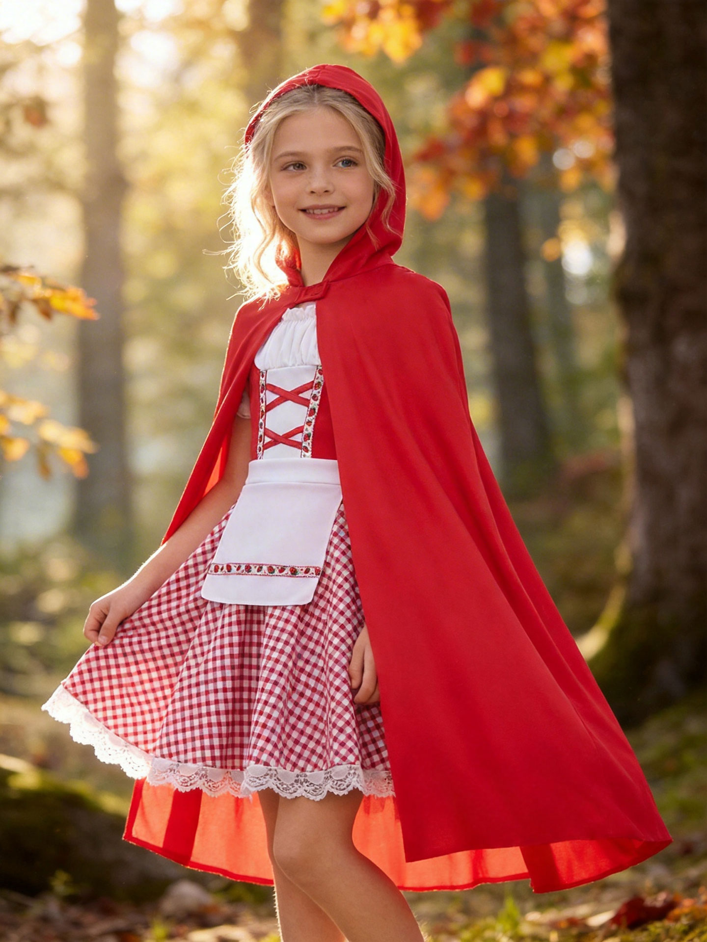 Baby Clothing Size - Çocuklar Kırmızı Başlıklı Kız Kostümü Kızlar