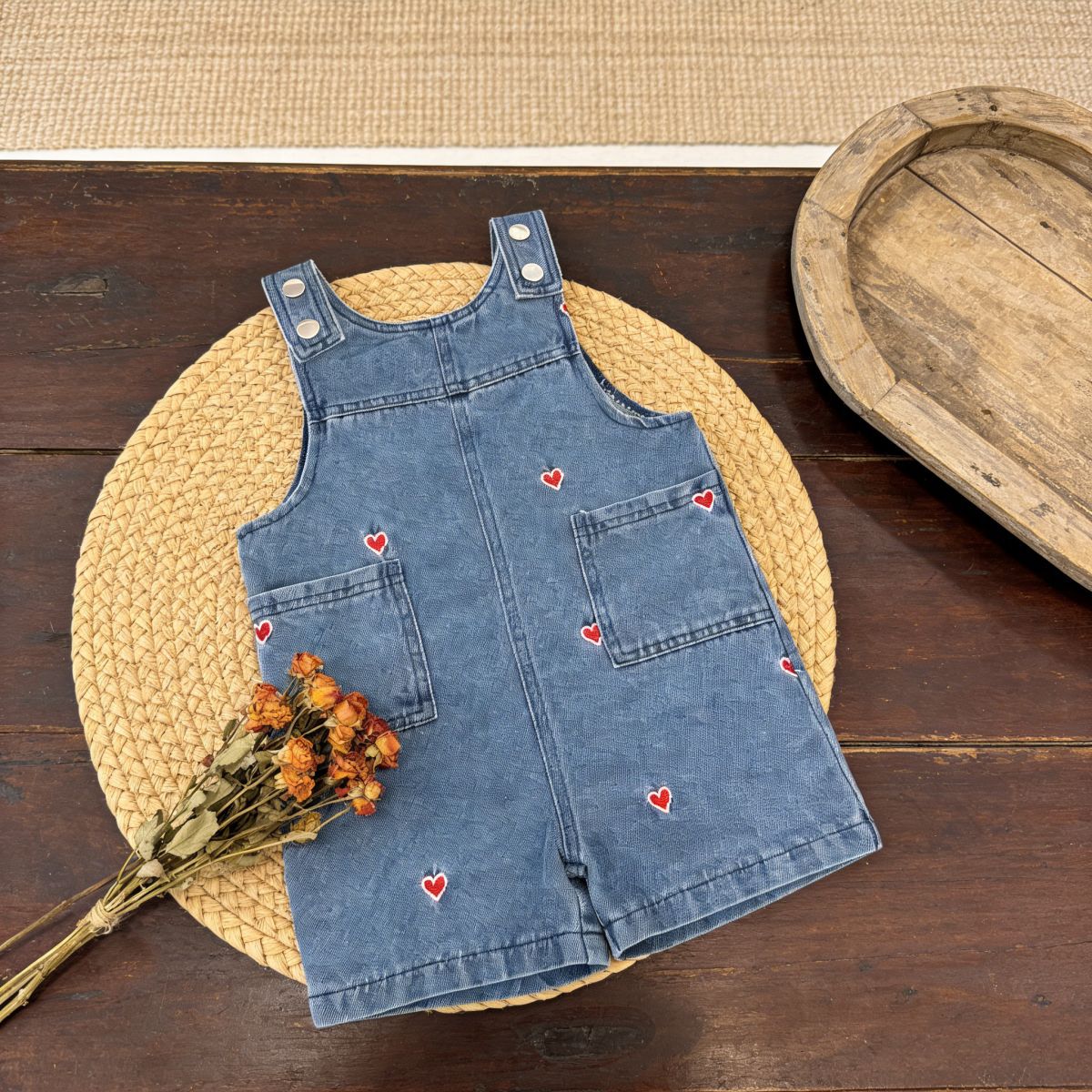 Baby Overall Denim - 2026 Yaz Yeni Kız Denim Tulum