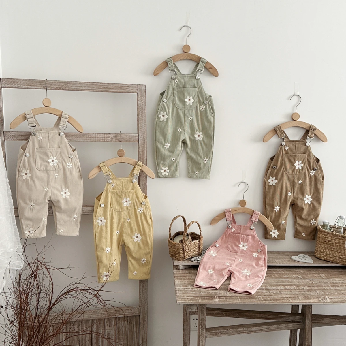 Baby Overall Denim - Kore tarzı Bebek Erkek Kız Tulumlar