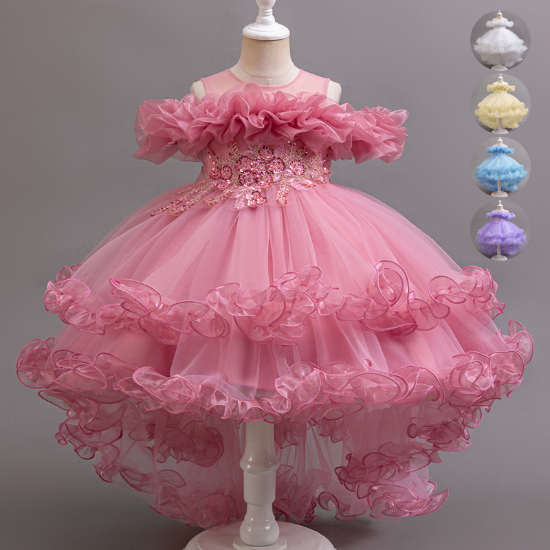 Baby Xmas Clothing - Kız Çiçek Prenses Payetler Bebek Düğün