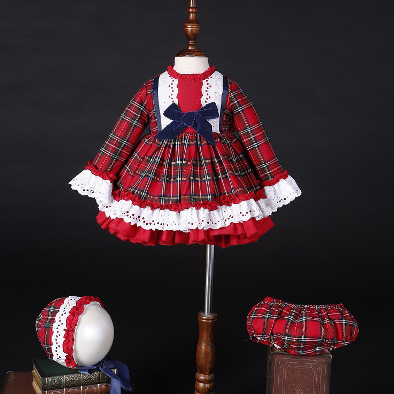 Baby Xmas Clothing - Bebek Kız Sonbahar Kış Noel Kırmızı