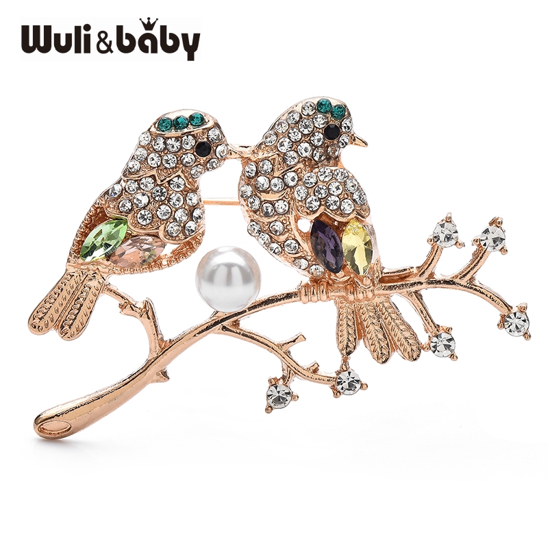 Baby Xmas Clothing - Wuli ve bebek Kristal Çift Kuşlar