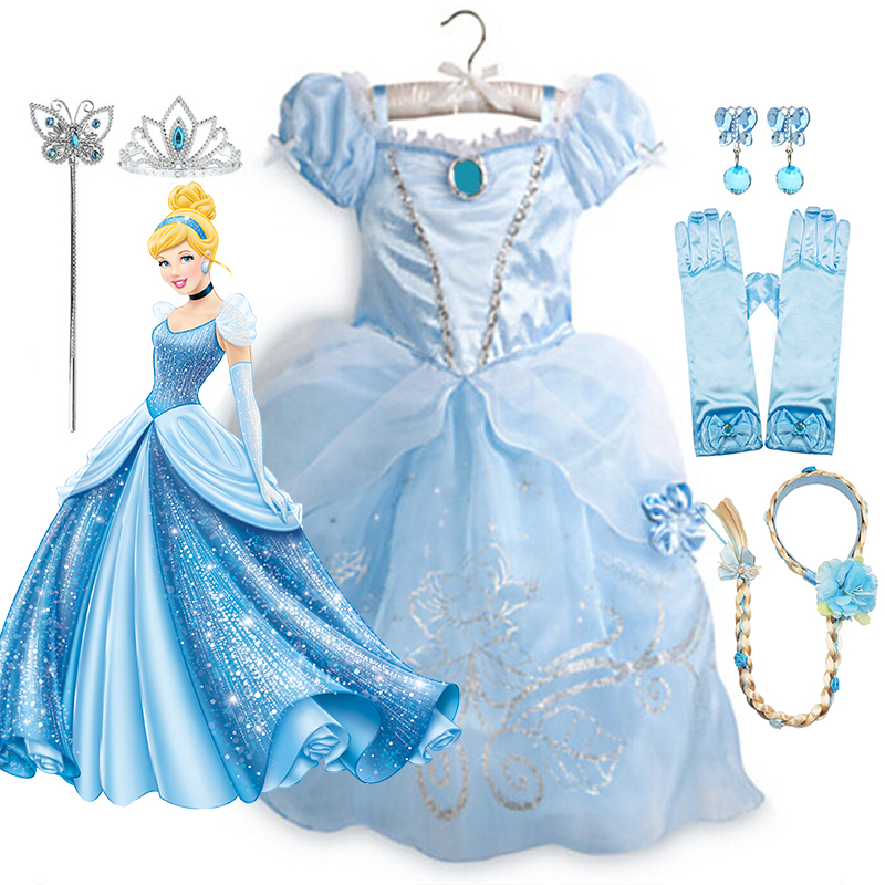 Baby Clothing Size - Kızlar Cosplay Disney Cinderella Prenses Kostüm