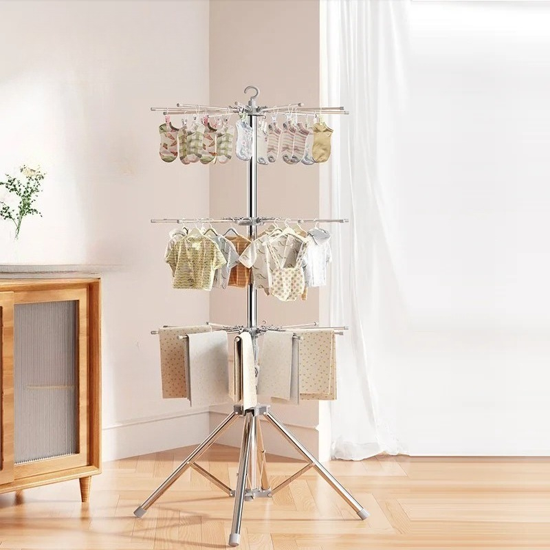 Baby Clothing Drying Rack - Bebek Giysileri Kurutma Rafı-Katlanabilir Kapalı/Açık Çamaşır