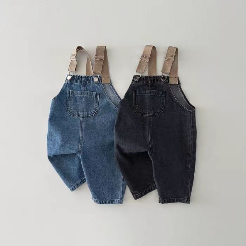 Baby Overall Denim - HY230201 Kore Tarzı 2025 Renk Bloğu