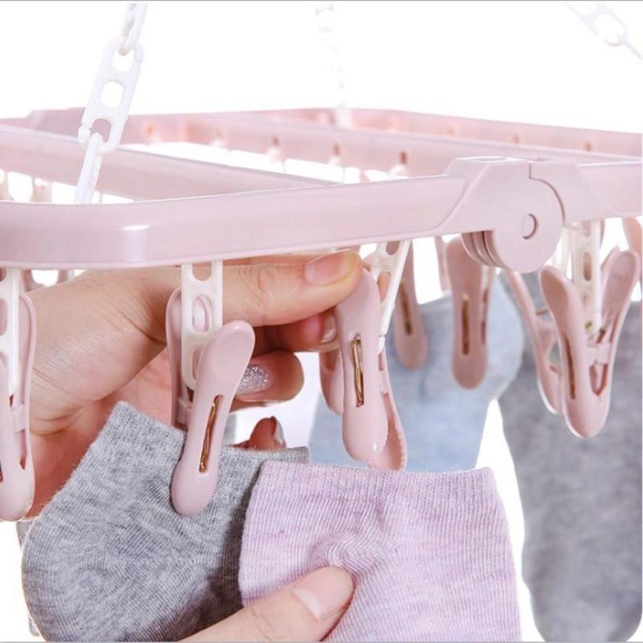 1 adet 32 klipsli katlanır elb - Baby Clothing Drying Rack incelemesi ve fiyatı