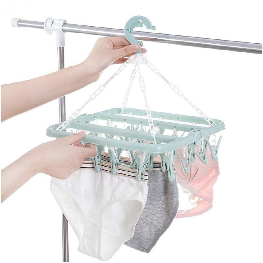 1 adet 32 klipsli katlanır elb - Baby Clothing Drying Rack incelemesi ve fiyatı