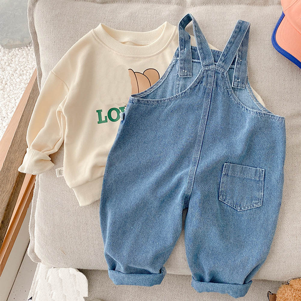 Kızlar Tulum Mavi Denim Düz Re - Baby Overall Denim incelemesi ve fiyatı