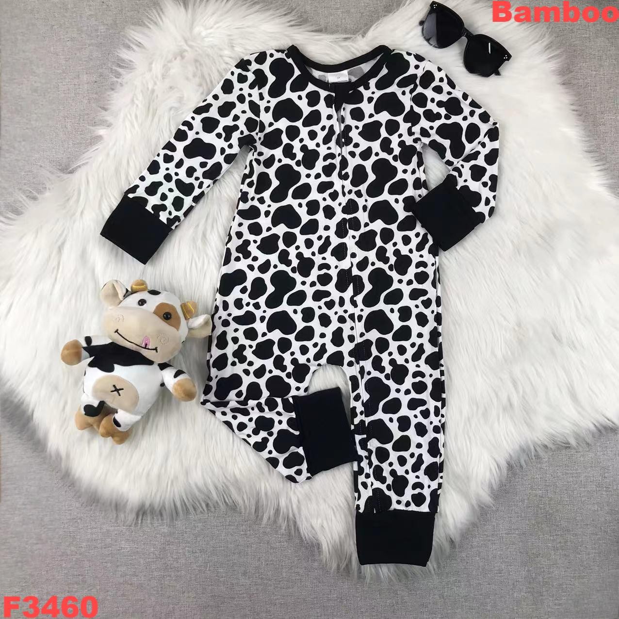 Bambu Elyafı Siyah Beyaz İnek  - Bamboo Bodysuit Baby incelemesi ve fiyatı
